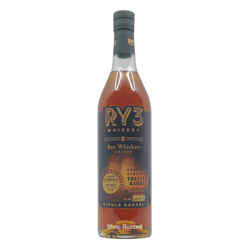 RY3 Toasted Barrel Finish Cask Strength Rye Whiskey 750ml - Shop Buzzed