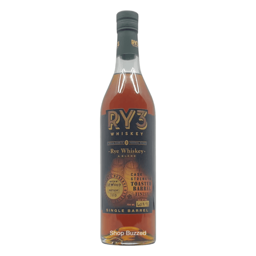 RY3 Toasted Barrel Finish Cask Strength Rye Whiskey 750ml - Shop Buzzed