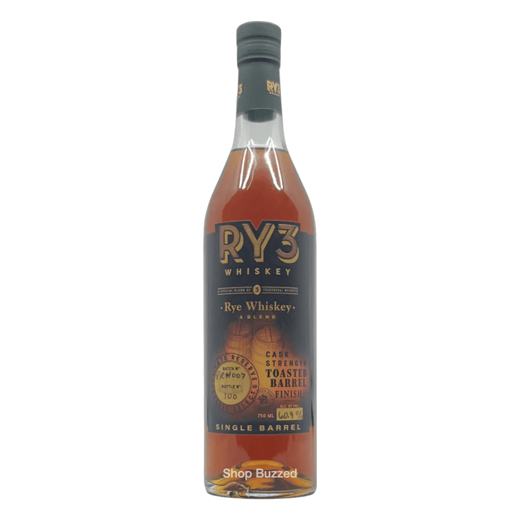 RY3 Toasted Barrel Finish Cask Strength Rye Whiskey 750ml - Shop Buzzed