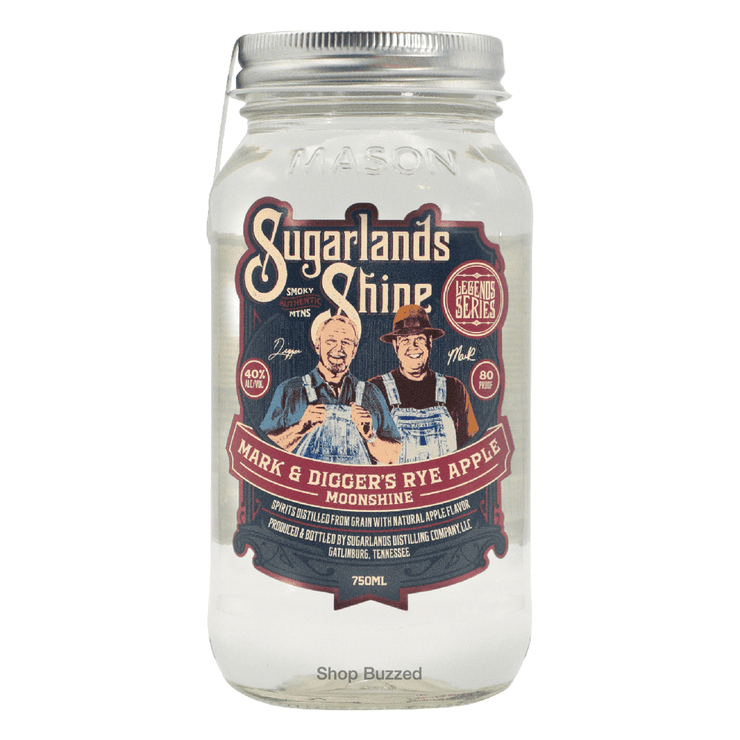 Sugarlands Mark and Digger's Rye Apple Moonshine 750ml - Shop Buzzed