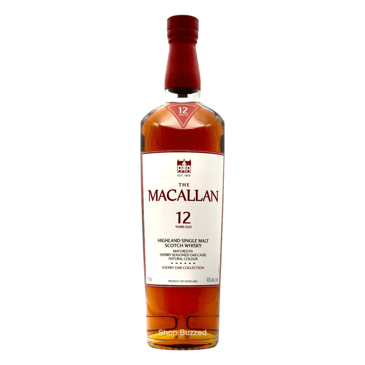 The Macallan 12 Year Sherry Oak Single Malt Scotch 750ml - Shop Buzzed