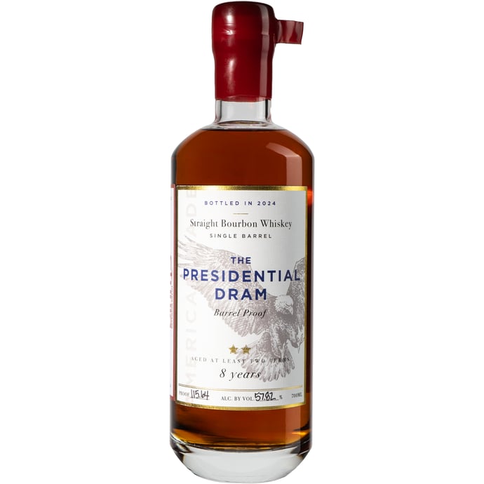 The Presidential Dram Single Barrel Straight Bourbon 8 Year 700 ml - Shop Buzzed