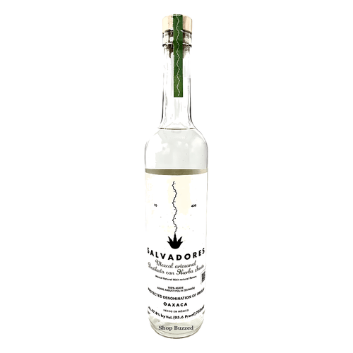 Salvadores Mezcal Artesanal Destilado Con Hierba Santa 750ml - Shop Buzzed