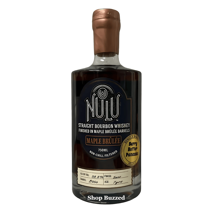 Nulu Straight Bourbon Whiskey Maple Brulee Barrels Berry Butter Pancake Barrel B956 7 year 750ml - Shop Buzzed