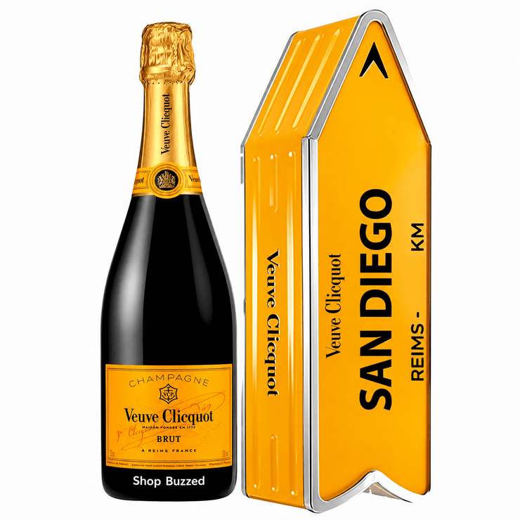 Veuve Clicquot Yellow Label Brut Arrow San Diego Edition 750ml - Shop Buzzed