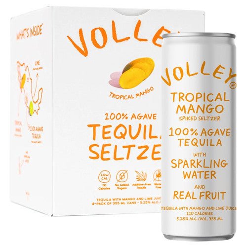 Volley Tropical Mango Seltzer (4 pack) 4x355ml - Shop Buzzed