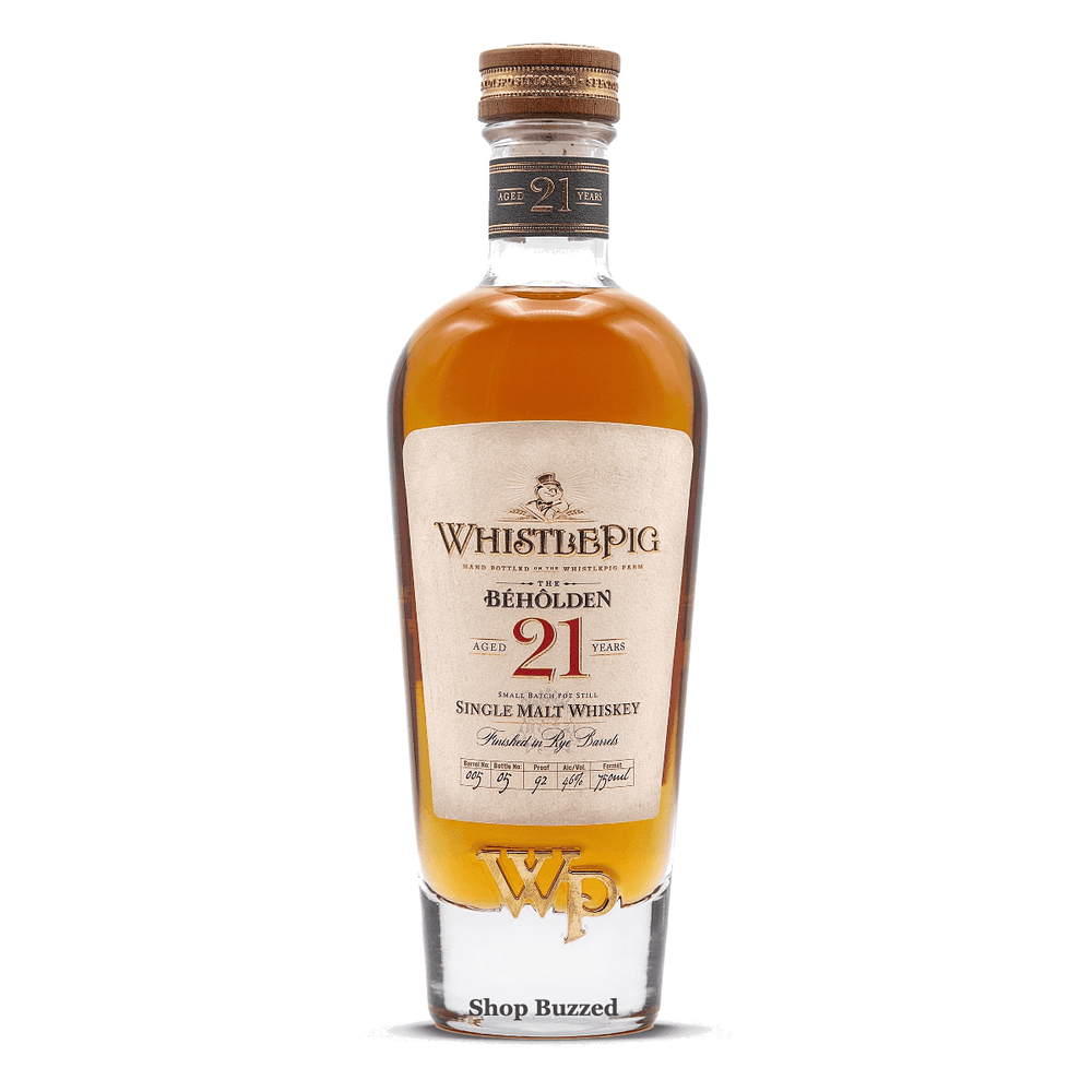 WhistlePig The Beholden 21 Year Single Malt Whiskey 750ml - Shop Buzzed