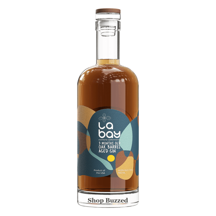 LA Bay Gin 3 Months Old Oak Barrel Aged Gin 750ml - Shop Buzzed